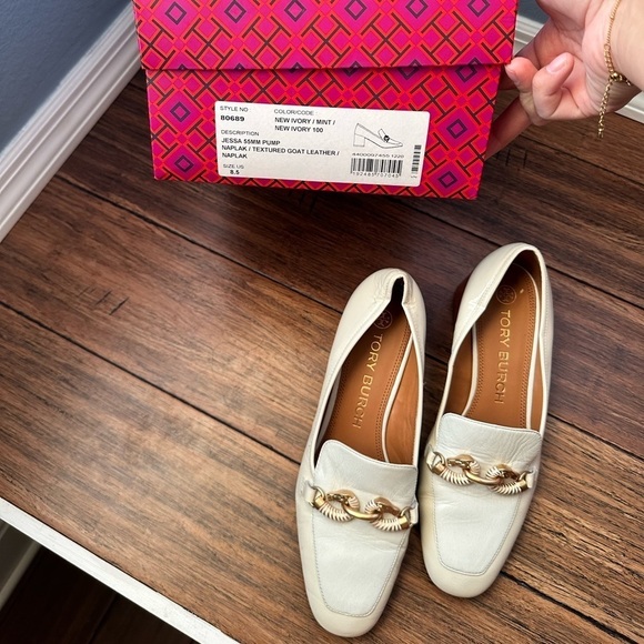 Tory Burch✨Jessa block heel leather loafers Tory Burch Miller Tory Burch heel - Picture 7 of 14